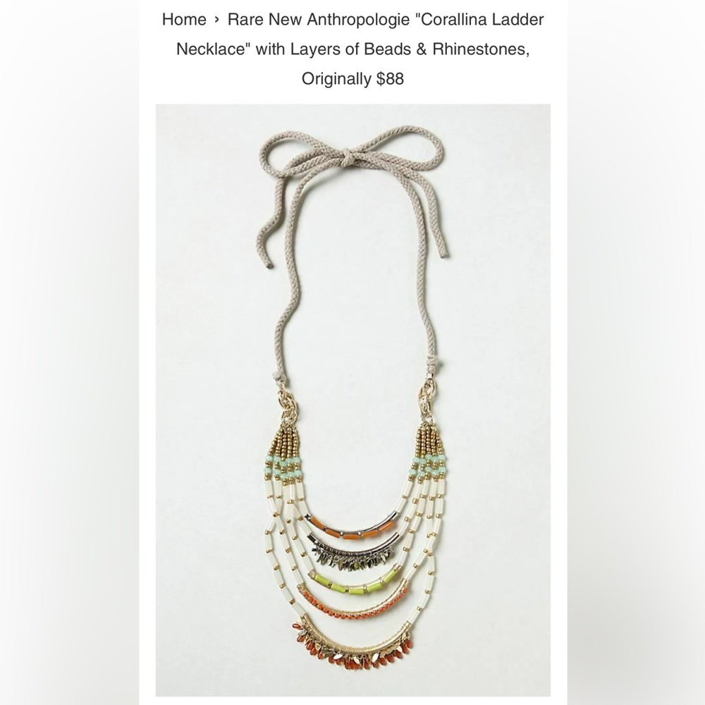 Anthropologie "Corallina Ladder Necklace"